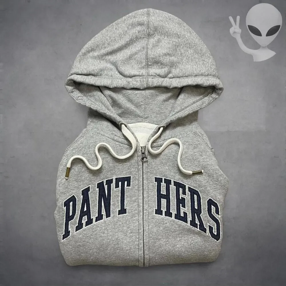 Vintage Colosseum Men's Small Pitt Panthers Heather Gray Arch Full Zip Hoodie - Picture 8 of 8